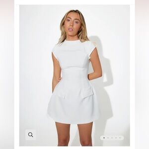 Oddmuse The Ultimate Muse Cap Sleeve Mini Dress | White size small